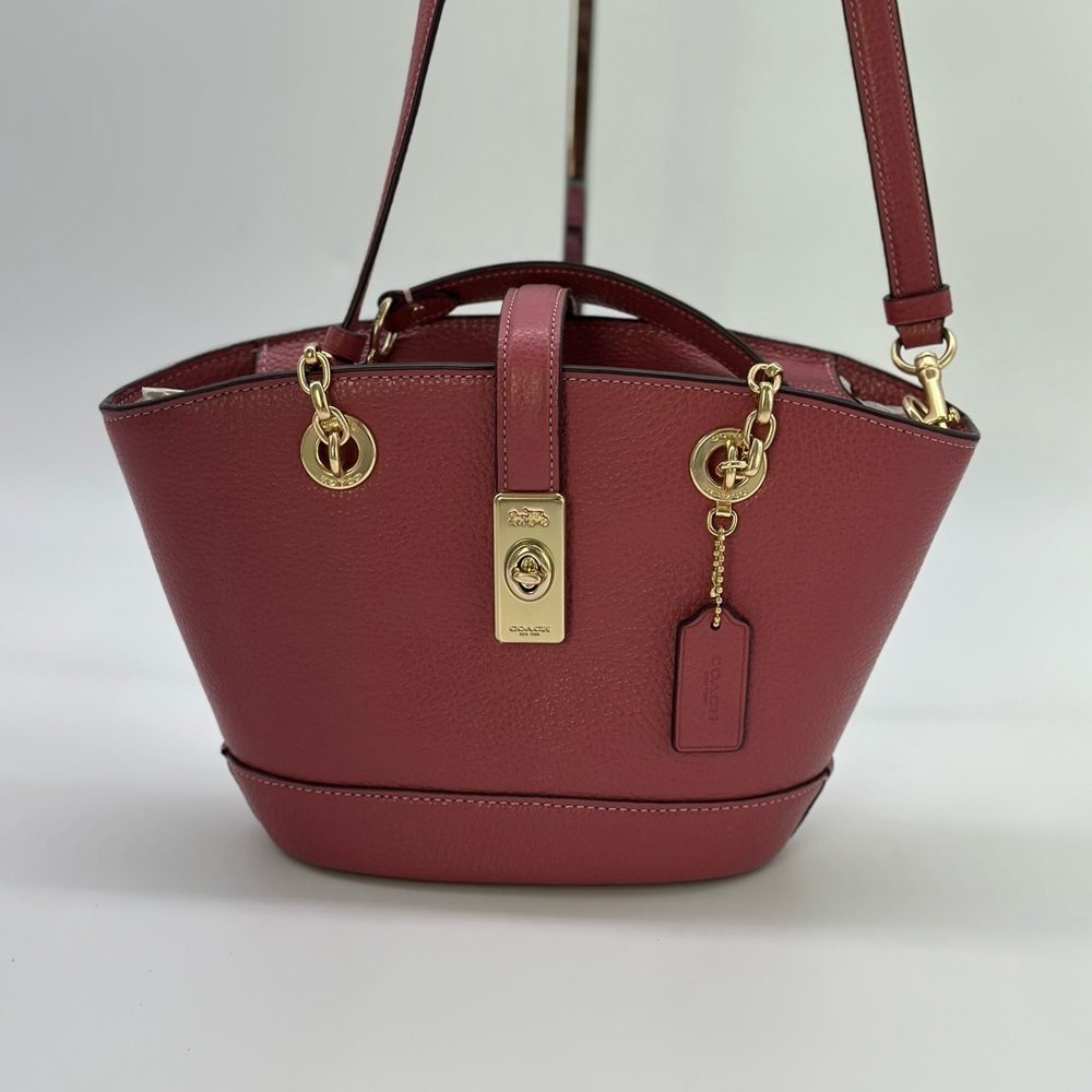 Coach Burgundy Leather Shoulder Bag